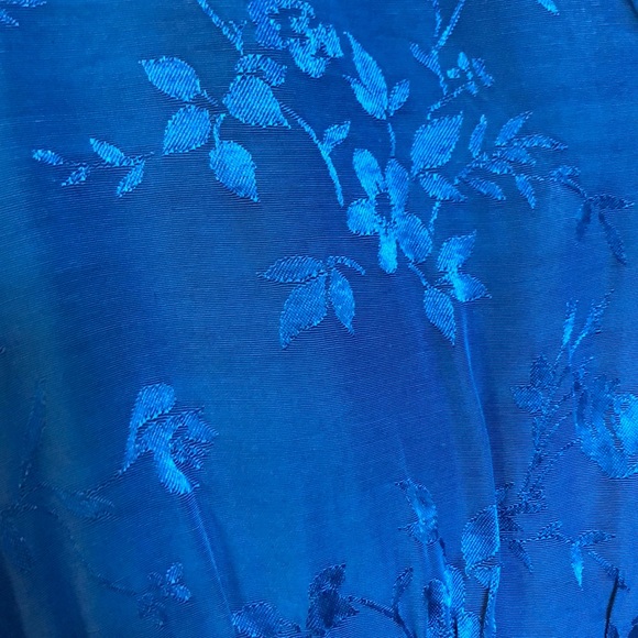 Zara: Asian Print Silk Royal Blue Romper - Picture 2 of 7